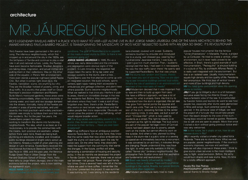 Mr. Jáuregui's Neighborhood